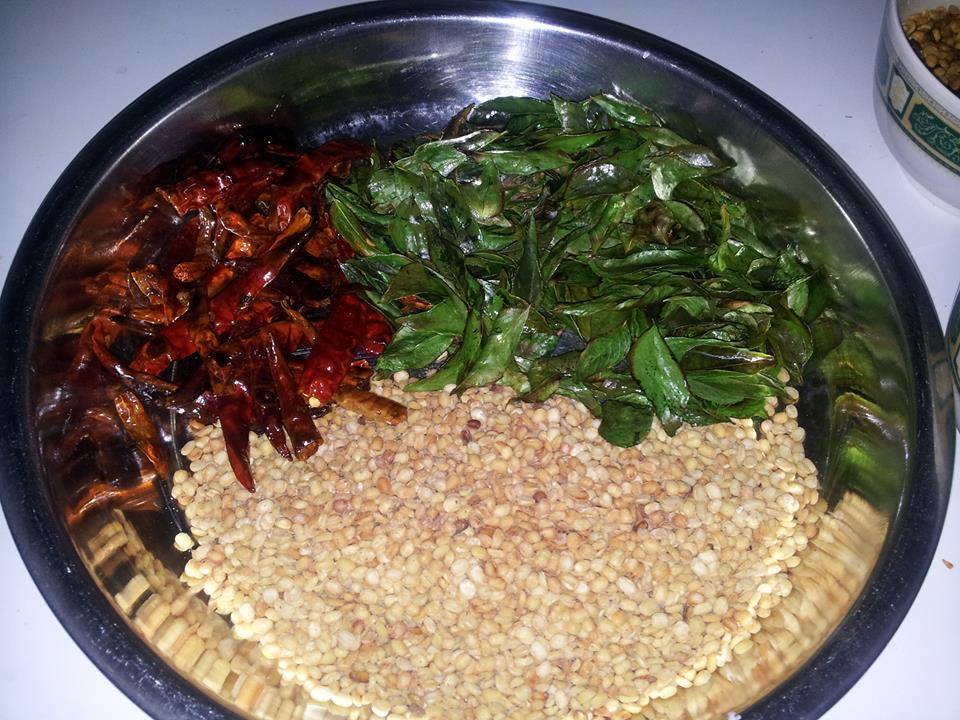 ingredients to dry roast