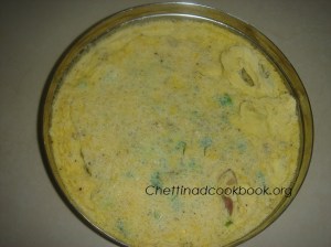 Steam cook beaten Egg