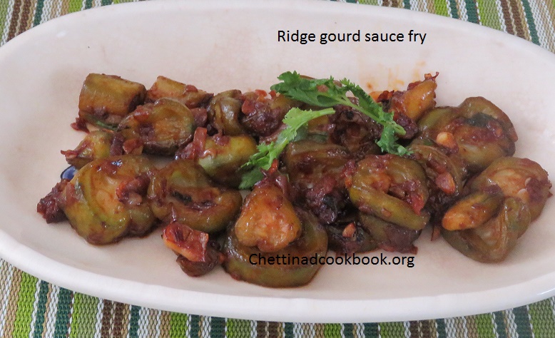 Ridge gourd sauce fry