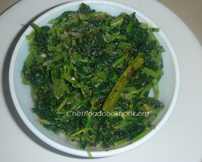 Mulai keerai poriyal