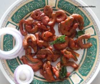 Snake guard fritters