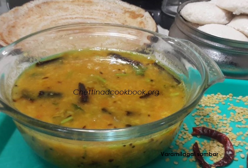 Varamilagai Sambar/ Dry Red Chilli Sambar
