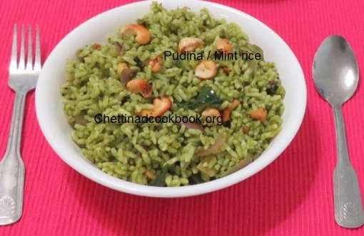 Pudina rice / Mint rice